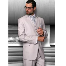 High quality men’s suits formal occasions the groom best man wedding suit custom pure color three-piece men suit