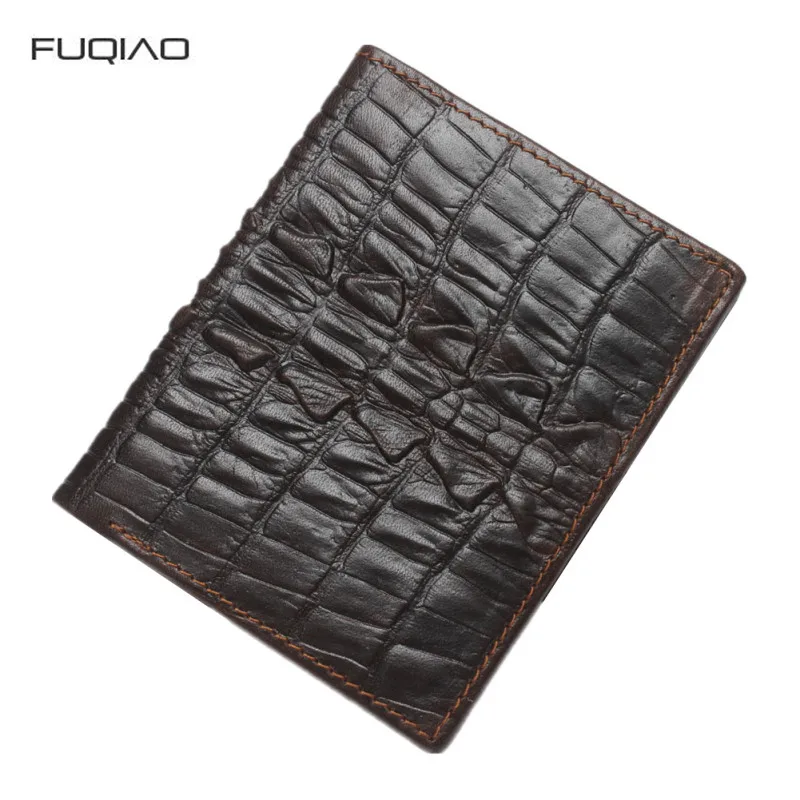 

Men Wallets Genuine Leather Cowhide Purse Waxy Cocrodile Pattern Male Natrual Leather Cow Skin Vertical Flap Bifold Money Case