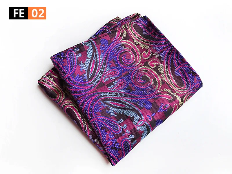 2018 Новый 25*25 см Для мужчин Пейсли Hanky цветочный Silk Pocket Square жаккардовые квадратный платок Свадебная вечеринка платок