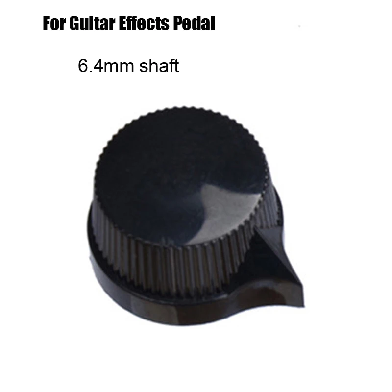 

10pcs 6.4mm shaft Guitar Effects Pedal Pointer Small Chicken Head Knob 1/4" Shaft Screw with Black Color