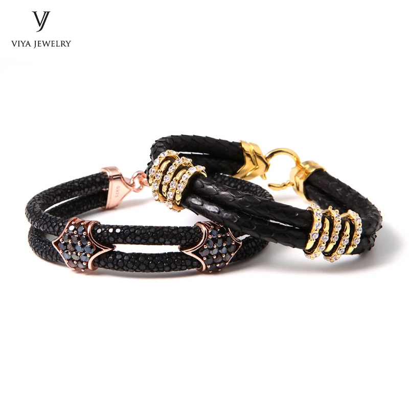 lucury python leather bracelet for men -VSST-01 (3)