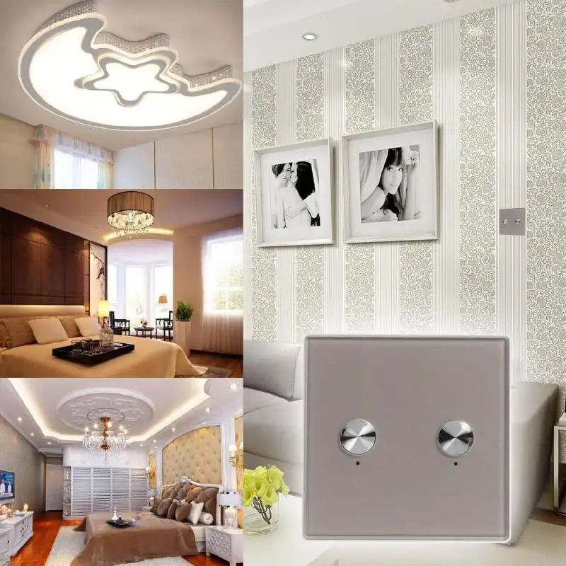 

100V-240V AC 50/60Hz Wall Light Switch 2 Way Wireless Remote Control Switch