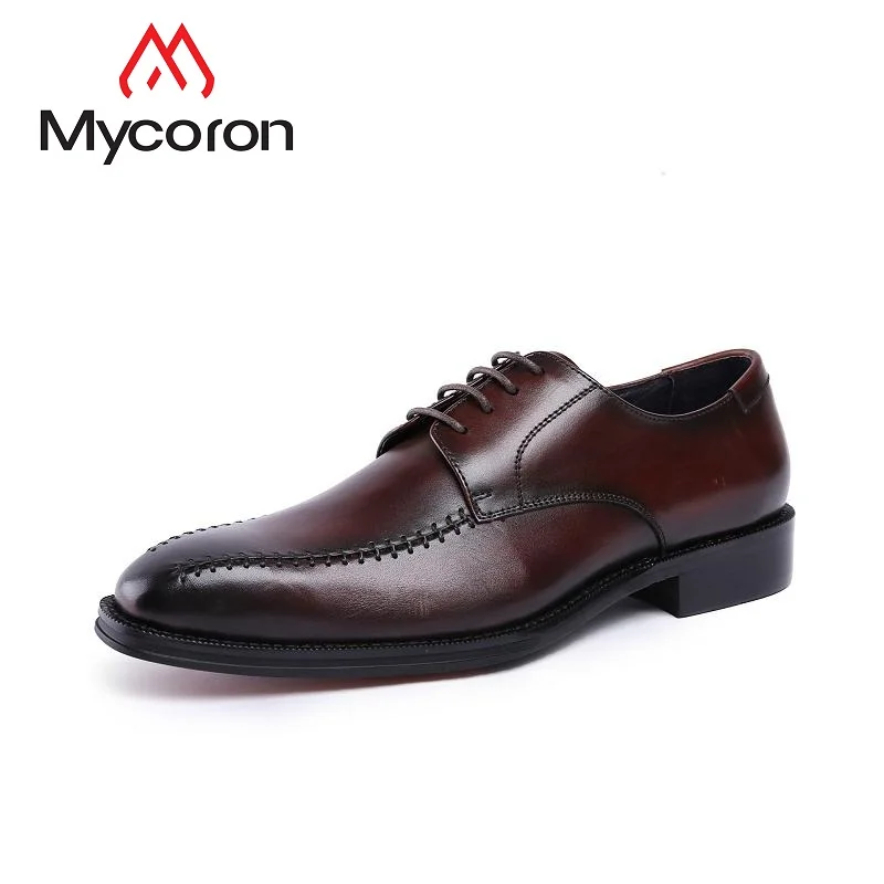 

MYCORON Luxury Brand Men Dress Shoes Wear Comfortable Men Wedding Boots Gentleman Man Business Leather Shoes Zapatilla Hombre
