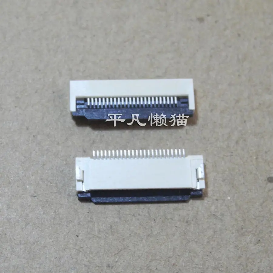 

FPC 24 pin 0.5MM pitch lower connection clamshell socket notebook boot keyboard touch pad holder
