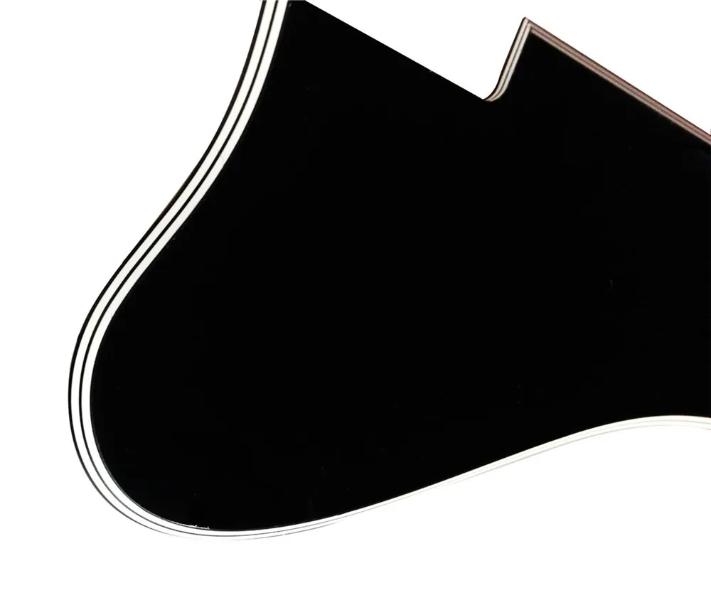 Pleroo Guitar Pickgaurd-For ES 335 No Screw Hole Jazz Archtop Guitar Pickguard Scratch Plate, 5 Ply Black