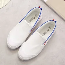 2016 canvas shoes women casual shoes fashion brand flat shoes woman white women shoes zapatos mujer chaussure femme z163