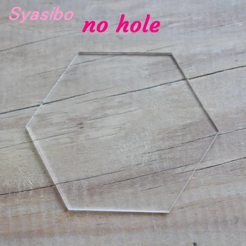 

1"/1.2"/1.5"/3"/4 inches Blank Acrylic Hexagon Pad No Hole Save the Date Party gift Box Deco Laser Cut -AC1427