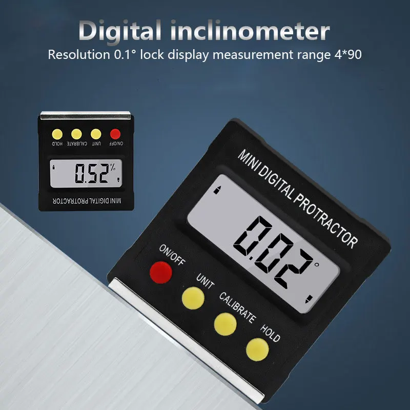 

ABS Digital Inclinometer Peofessional Student Angle Measuring Ruler Level Ruler Level Protractor