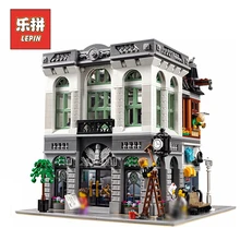 Lepin 15001 Rua Da Cidade Vista Série Tijolo Conjunto Banco Modelo de Blocos de Construção Tijolos Brinquedos Para Crianças Presente de Natal com 10251