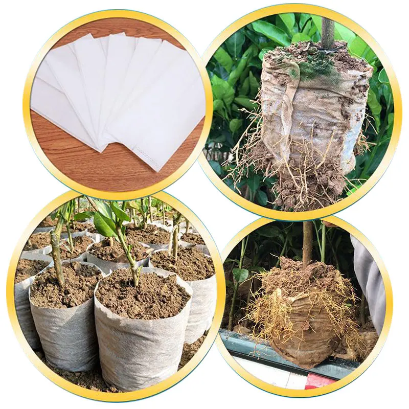 

Different Sizes Organic Biodegradable Grow Bags Plant Grow Bags Fabric Seedling Pots Eco-Friendly Aeration Planting Bags