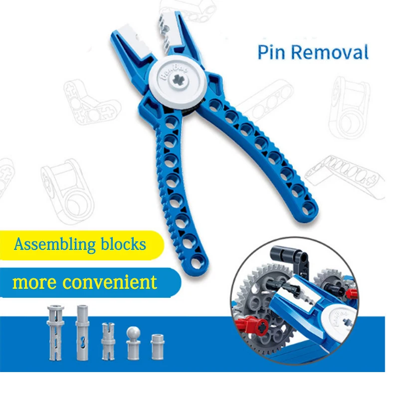 

Demolition of blocks Compatible legoinglys technic series pin pliers tongs tool parts panel blocks building bricks kid toy sets