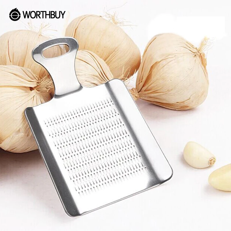

WORTHBUY Portable Mini Stainless Steel Garlic Grind Garlic Press Slicer Chinese Ginger Garlic Crusher Chopper Kitchen Gadgets