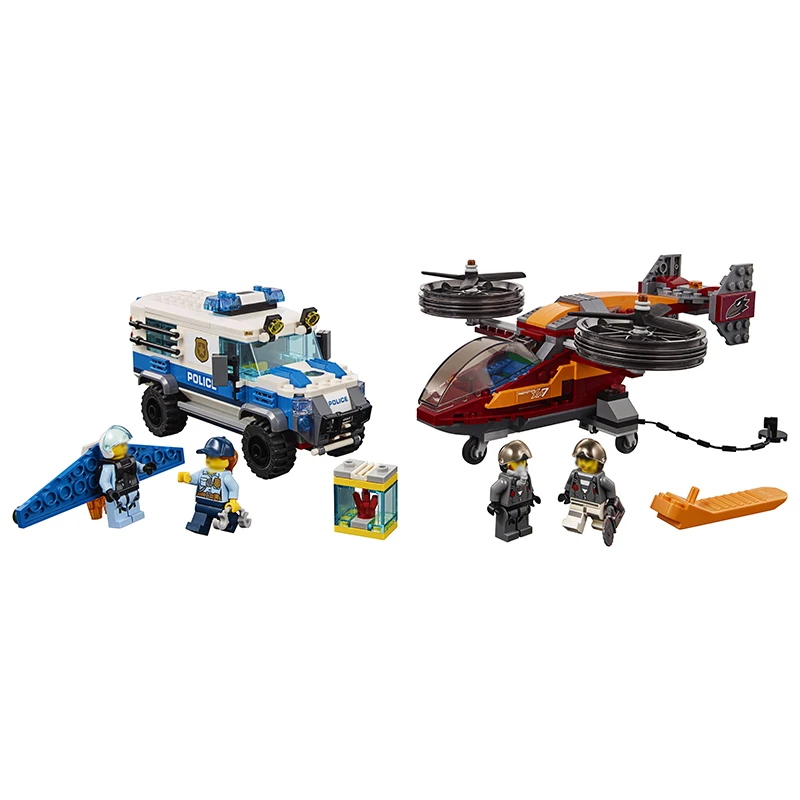 

NEW Sky Police Diamond Heist Compatible Legoing City 60209 Building Blocks Bricks Educational Toys Model Kids Christmas Gifts
