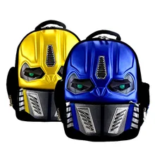 3D New Robot Cartoon School Bags For Girls Boys Cool Children Backpack With LED Flashing Kindergarten Book Bags Mochila Infantil