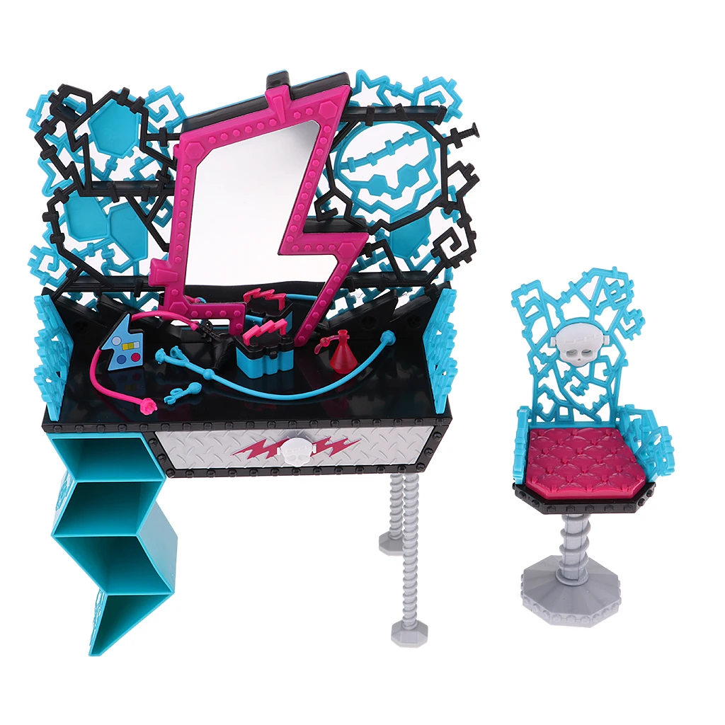 Vibrant Colors Dressing Table for Monster High Doll Furniture 1/6 30cm Dolls Accessories Gift