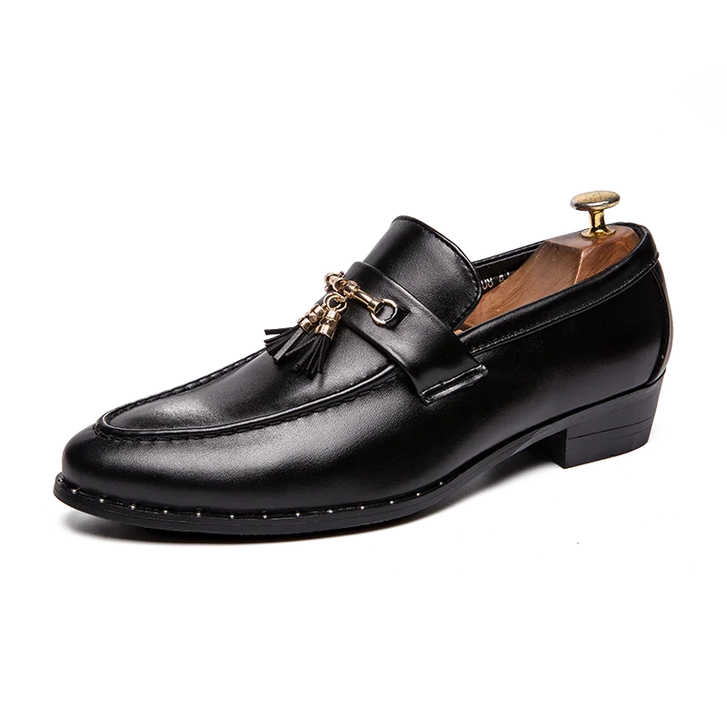Г., новые мужские модельные туфли в деловом стиле модные элегантные официальные свадебные туфли мужские офисные туфли-оксфорды без шнуровки, кожаная обувь черного цвета