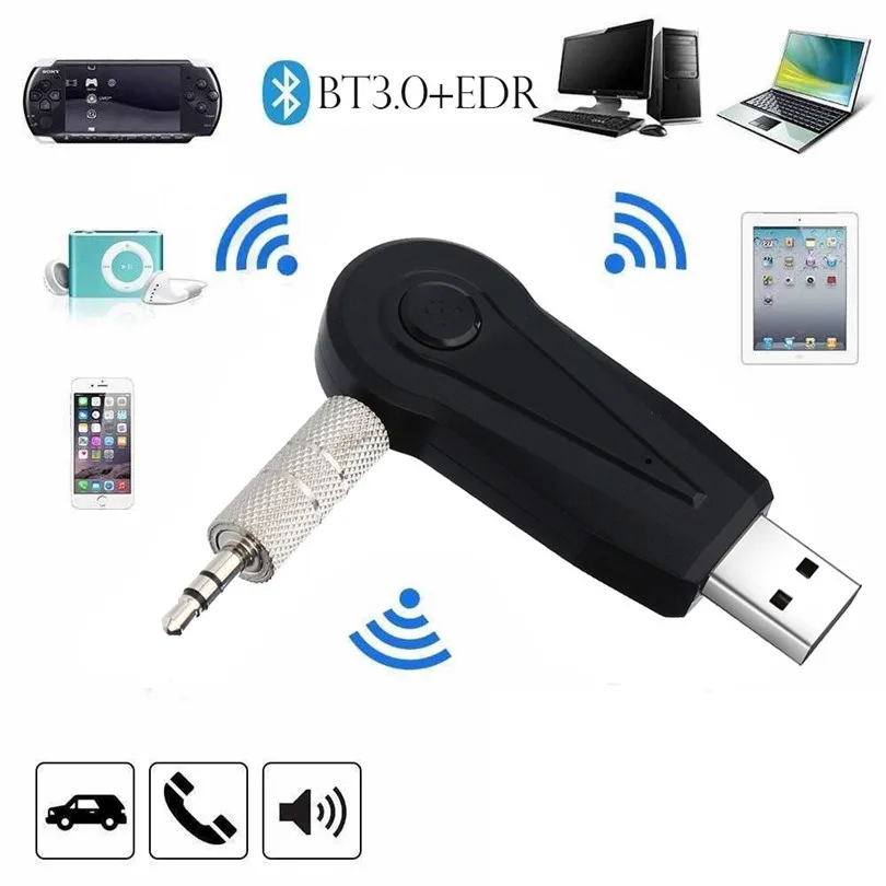 Wireless Bluetooth 3.0+EDR 3.5mm AUX Audio Jack Stereo Music Car Receiver Adapter with Mic Car Kit Bluetooth Adapter 30NT08 (6)