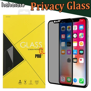 

500pcs 3D Curved Full Cover Anti Privacy Tempered Glass For iPhone 11 Pro Max XS XR X 8 7 6 6S Plus 9H Anti-shatter With Package