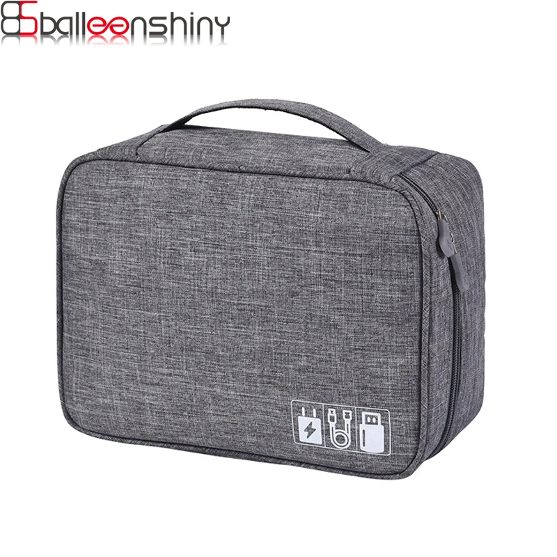

BalleenShiny Data Cable Storage Bag Multi-function Digital Storage Bag U Disk Headset Charger Organizer Protection Box