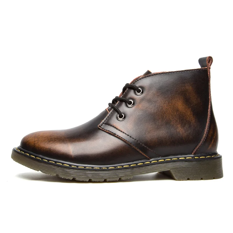 Black Motociclista Homens Trabalho Sapatos Moda brown Redondo Lace Casual Pé Homem Manter Aquecido Segurança wine Militar Couro Botas De Inverno Boots Dedo Ankle up gray Marca Red Do qzIgt7x
