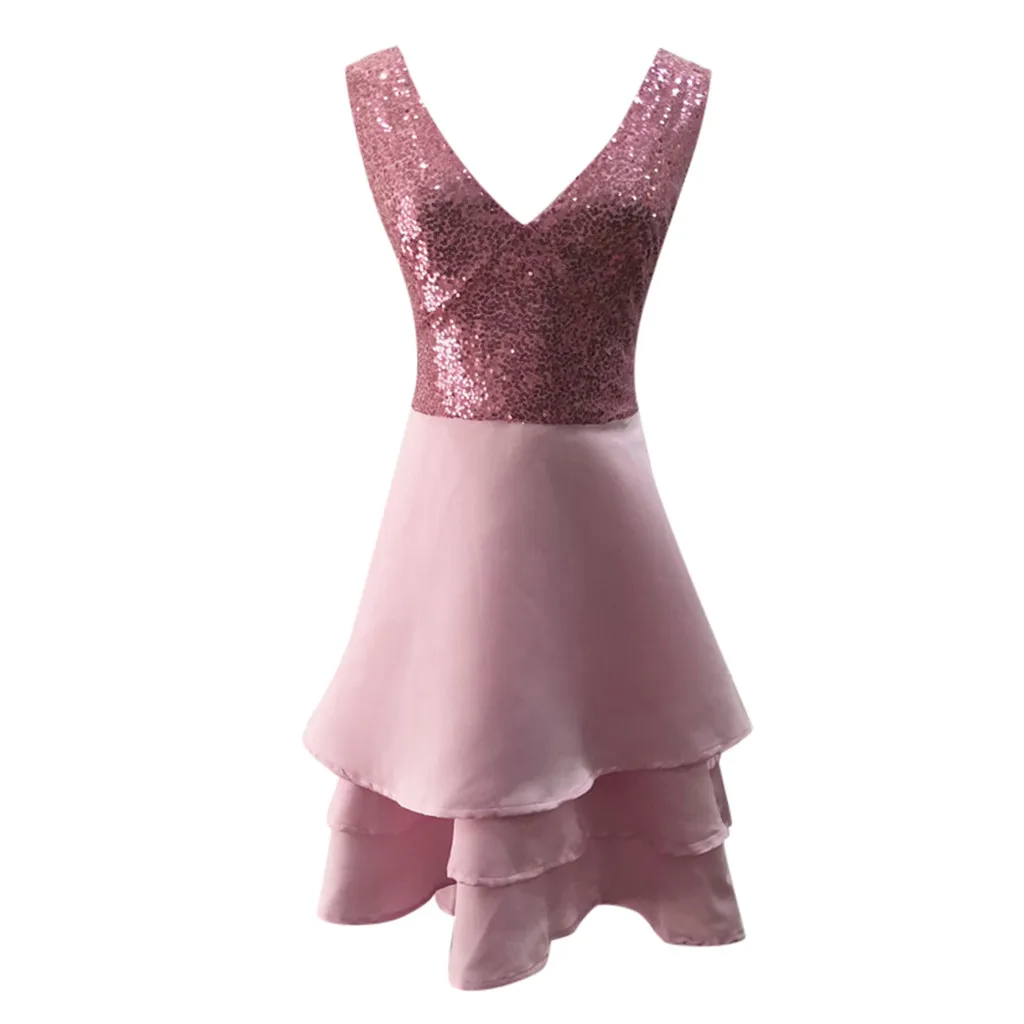 Модное женское плиссированное платье без рукавов с блестками, асимметричное платье, богемное винтажное платье, S до 5XL, летнее платье
