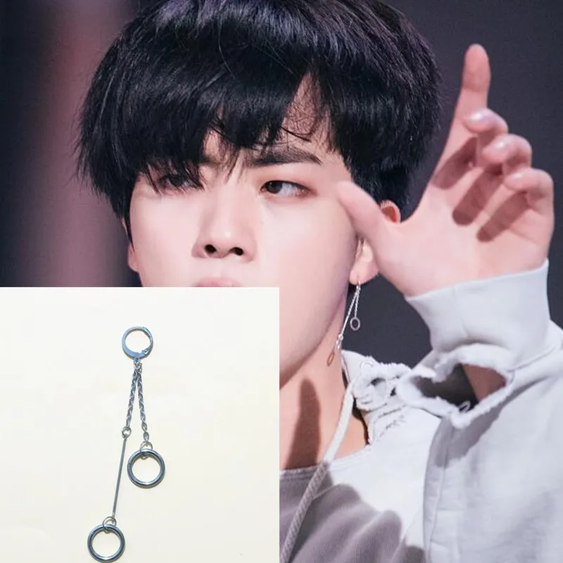 1 pcs Earrings DNA Korean kpop Earrings Long Men Bangtan Boys V DNA