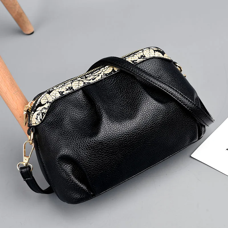 Женская сумка мессенджер из ПУ кожи с рюшами|bag high quality|crossbody bags for girlswomen sling bag |