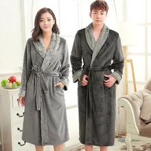 Новые роскошные меховые мягкие коралловые флисовые Длинные теплые банные халаты для женщин и мужчин зимние теплые халаты Femme кимоно банные халаты