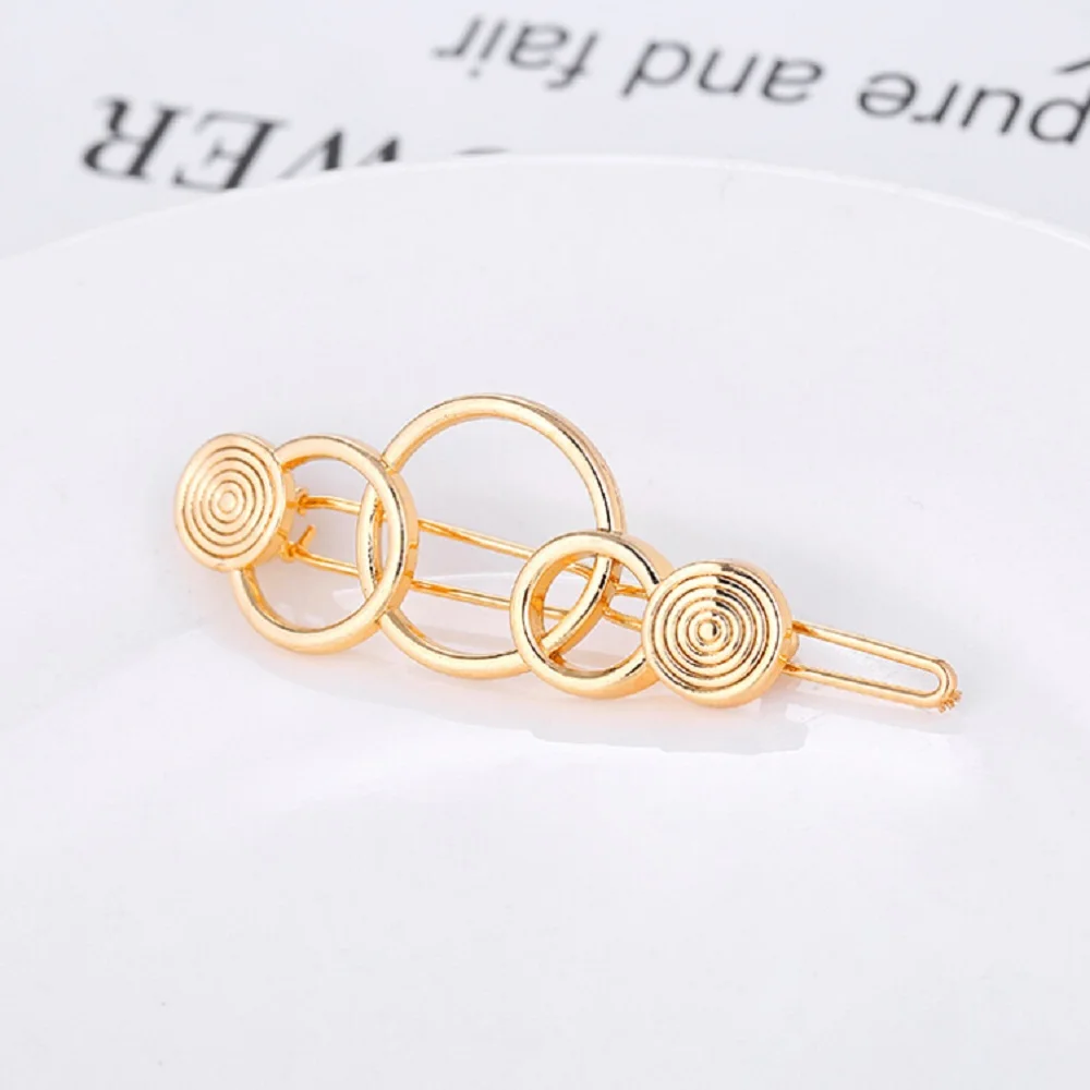 Fashion Hollow Metal Hairpin Geometry 3- ring Hair Clip Women Girls Hair Pin Jewelry Hair Accessories Fashion Hollow Metal Hairpin Geometry 3- ring Hair Clip Women Girls Hair Pin Jewelry Hair Accessories
