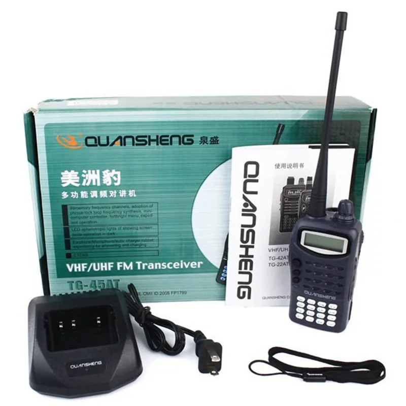 2 шт. новая рация QuanSheng TG 45AT UHF 400 470 МГц двухстороннее радио с литий ионной батареей