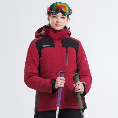 LANLAKA бренд лыжная куртка Женская водонепроницаемая куртка высококачественные куртки Теплые 6 цветов на выбор лыжные куртки женские - Цвет: Red