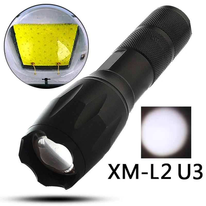 U3 Z20 регулируемая светодиодная вспышка светильник CREE XM-L2 U3 вспышка светильник 5000LM тактический фонарь Фонари Перезаряжаемые 18650 - Испускаемый цвет: U3