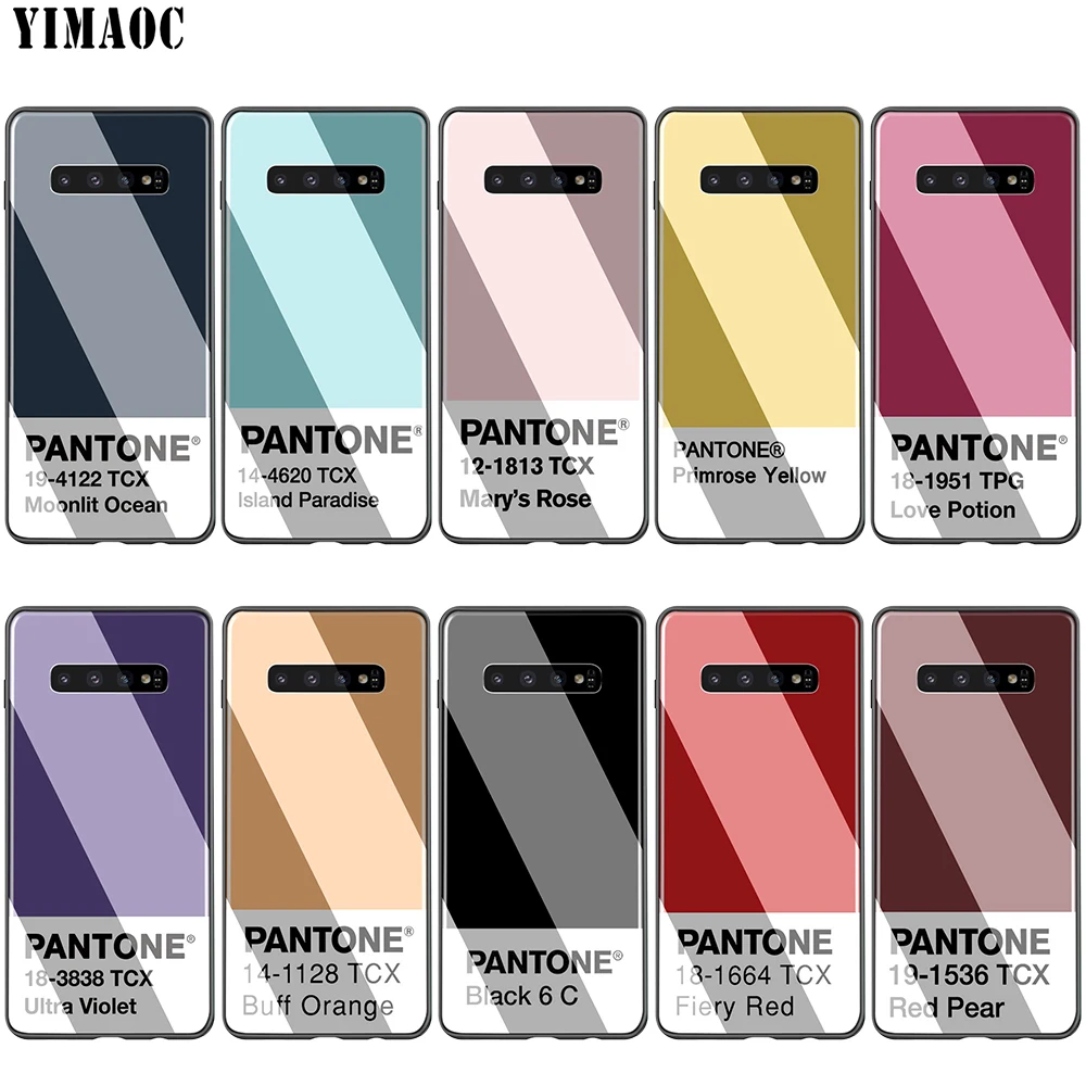 Стеклянный ТПУ чехол Lavaza Caliente Pantone для Samsung Note 8 9 S7 S8 S9 S10 A10 A20 A30 A40 A50 A60 A70 Edge Plus |