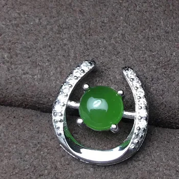 

natural green jasper Pendant natural gemstone Elegant Small exquisite pendant necklace S925 silver girl women party jewelery