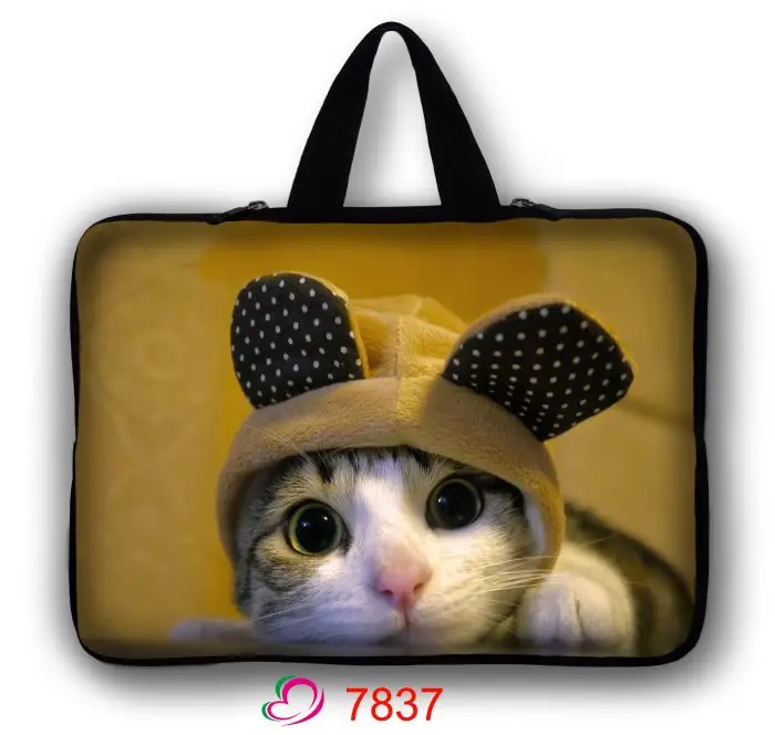 Lovely Cat Laptop Bag 13.3" 14.4" 15.6" Portable Soft Sleeve Handlebag