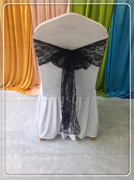 

50pcs 8"x108" Lace Chair Sashes Bow Table Runner Tablecloth Napkins Fabric Caps Skirt Overlay Linen Party Wedding Decorations