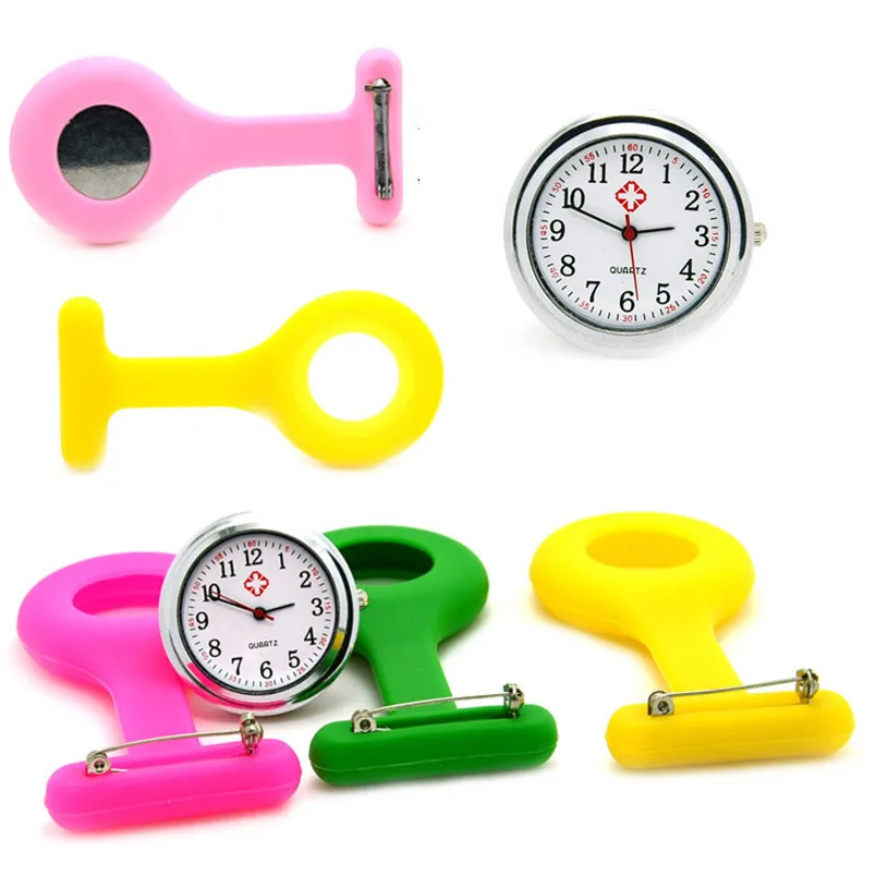 Jelly-Color-Nurses-watch-Doctor-Fob-Watch-Brooches-Silicone-Rubber-Medical-Nurse-Watches-Women-Camouflage-Hospital
