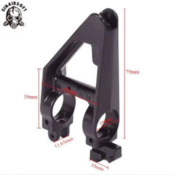 

SINAIRSOFT Tactical AEG Black Metal Triangle Front Sight For M4 Series Airsoft Paintball Shooting hunting Accessories SA5910
