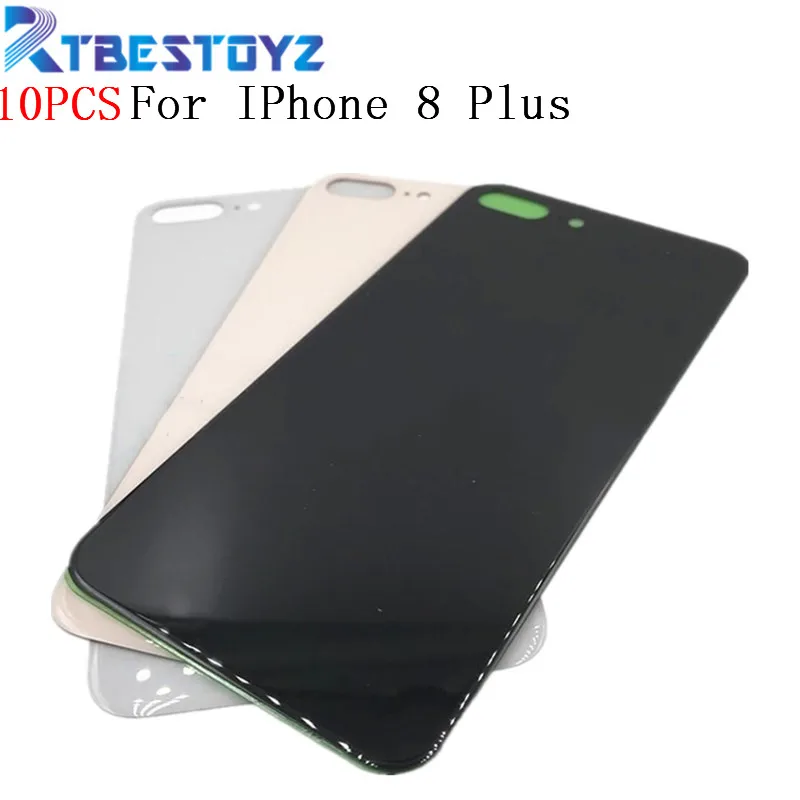 10 шт./лот для iPhone 8 Plus Задняя стеклянная крышка корпуса Крышка батарейного отсека
