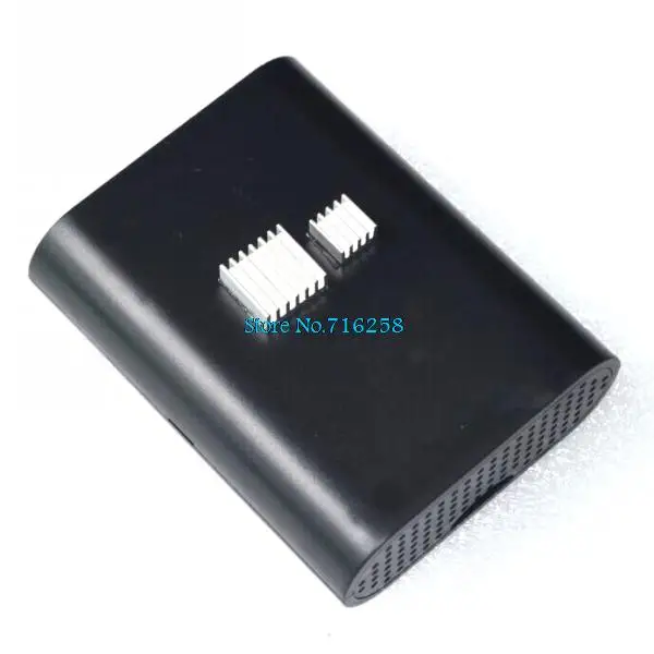 

Raspberry Pi 3 Model B & 3B 3B+ Raspberry Pi 3 2 Black Case Cover Shell Enclosure Box ABS box+ 2pcs pure aluminum heat sink