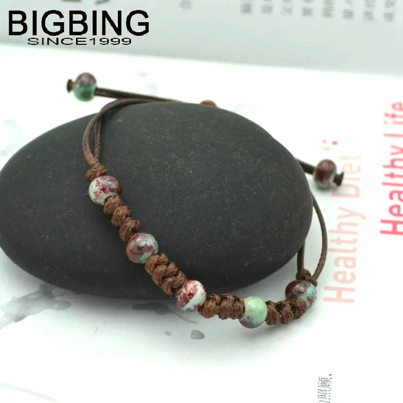 

A014 BIGBING jewelry fashion handmade 6mm ceramic beads Bracelet fahsion charm Bracelet fashion jewelry nickel free