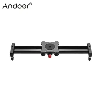 

Andoer Camera Video Slider Track Rail Stabilizer 40cm/15.7inch Aluminum Alloy Max. Load 13.2Lbs for iPhone for DSLR Camera