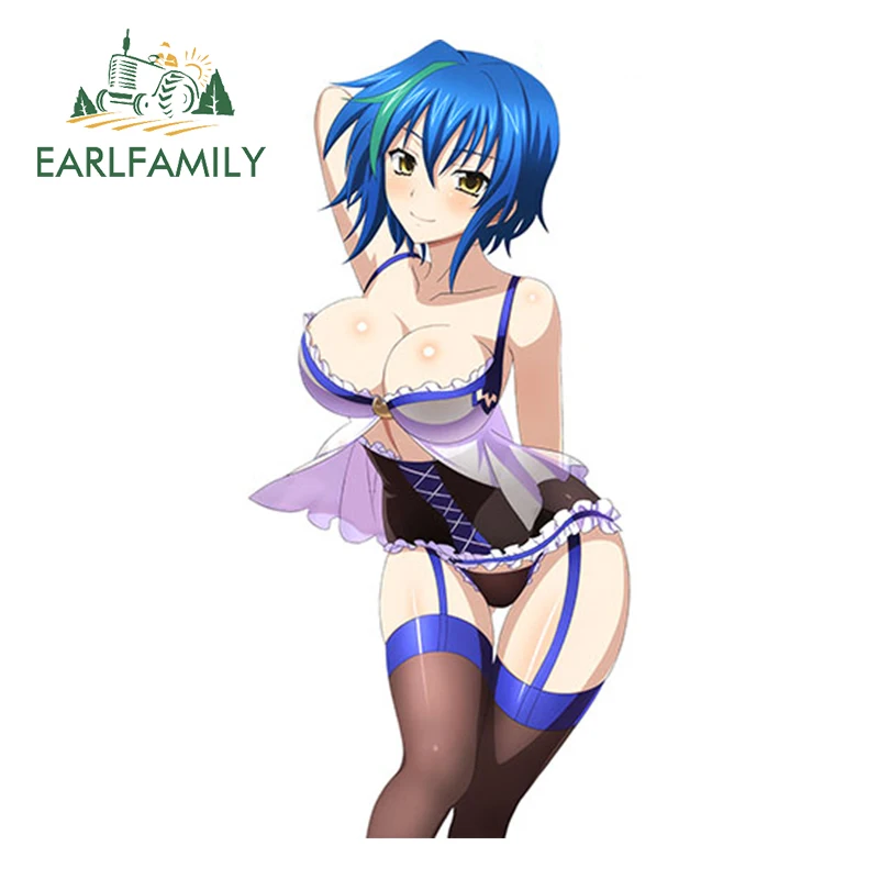 

EARLFAMILY 13cm x 6.89cm 3D Sexy Beauty Car Sticker High School DxD Anime Car Styling Xenovia Quarta Waterproof Accessories