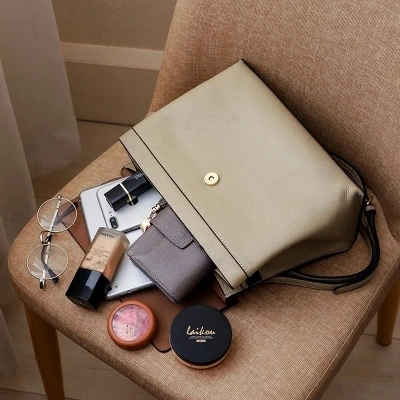 NEW Genuine Leather Bag Ladies Handbag Women Shoulder Bag Women Messenger Bag Female Crossbody Bag Tote Tablets Big 2019