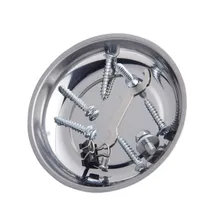 Лоток для винтов с магнитными круглые из нержавеющей стали магнитный лоток для автомобильных деталей Вакуумная присоска поглощает блюдо инструменты 1 шт