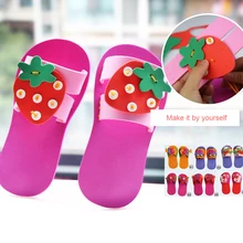UainCube Play House DIY Slippers for Children EVA Simulated Flowerpot Handmade Kindergarten DIY Puzzle Toy Funny Gift Kid Toy