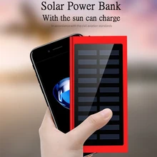 Топ солнечных Мощность банк Водонепроницаемый 30000 mAh Солнечное зарядное USB устройство Порты внешний Зарядное устройство Мощность банк для смартфона Xiaomi iPhone 8 X Max