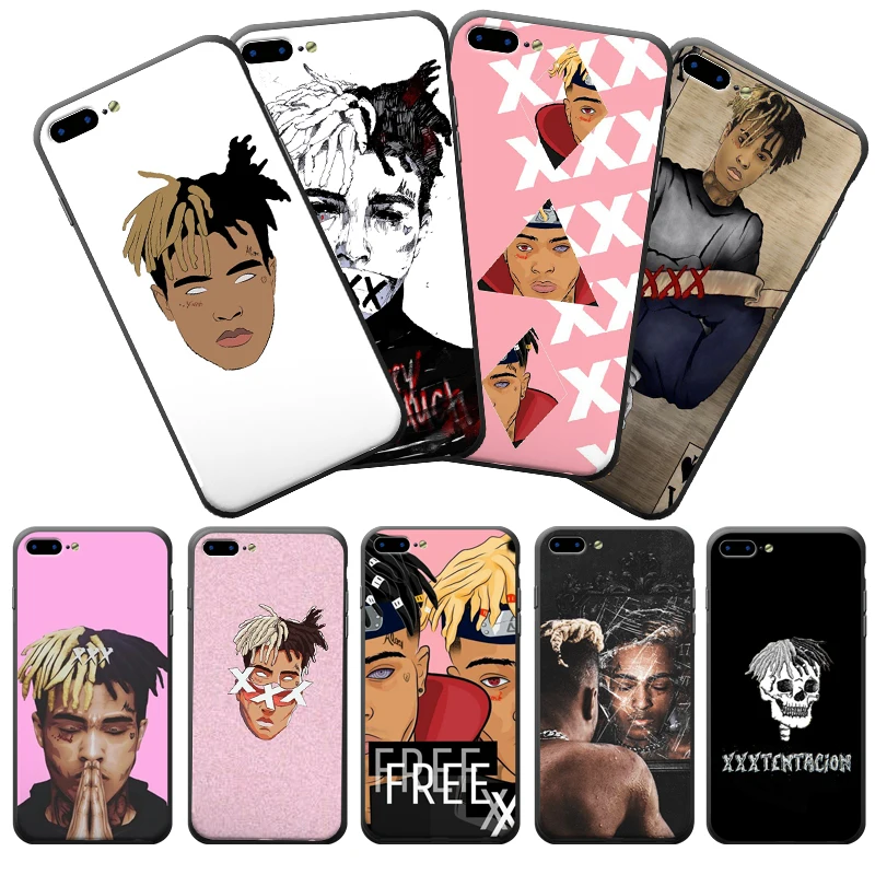 Xxxtentacion Rap Singer Phone case Printed Black Frame Soft Hard Back iPhone cases For X 8 7 6 6S Plus |