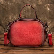 Женская сумка из натуральной кожи с короткими ручками, кольцевой кошелёк в стиле ретро, новая летняя сумка-тоут, женская сумка через плечо, маленькие сумки-мессенджеры