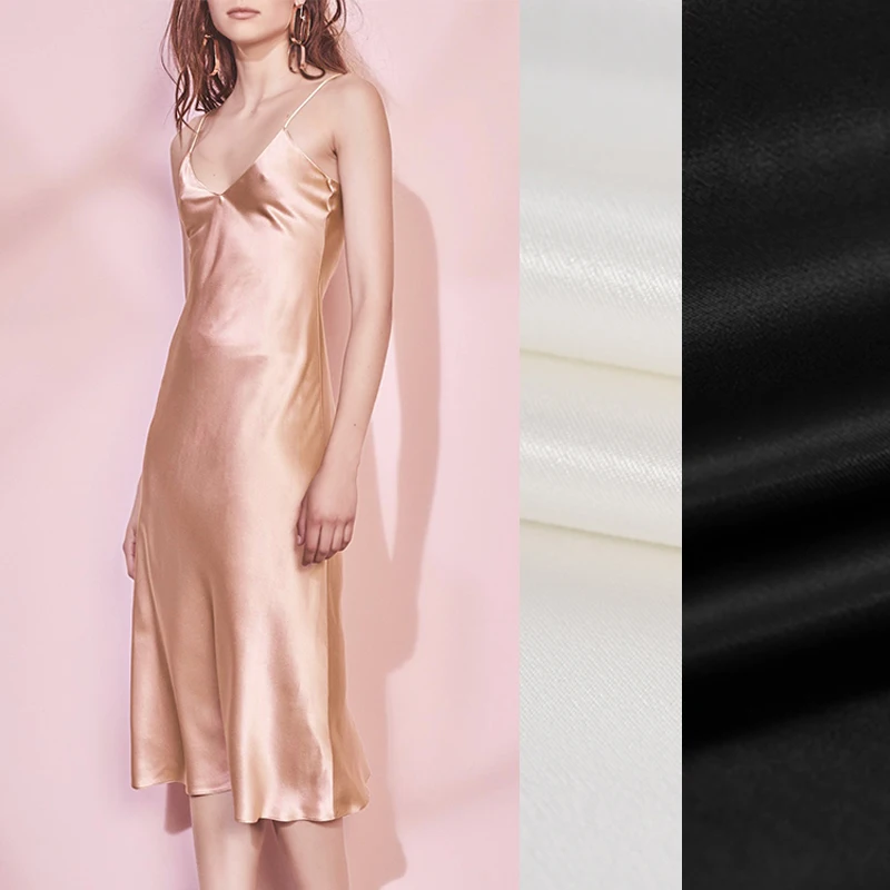 150CM Wide 360G/M White Black Pink Solid Color Cotton Satin Fabric for Spring and Autumn Clothes Pants E500 | Дом и сад